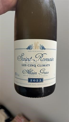 Burgundsko Saint-Romain Domaine Alain Gras Les Cinq Climats 2023