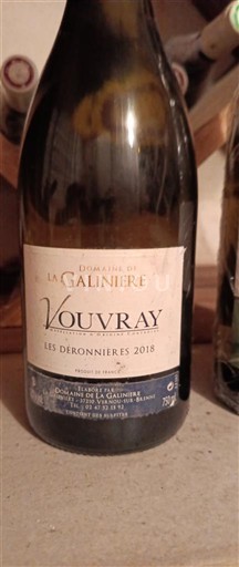 Loiren laakso Vouvray Domaine La Galinière Les Deronnières 2018