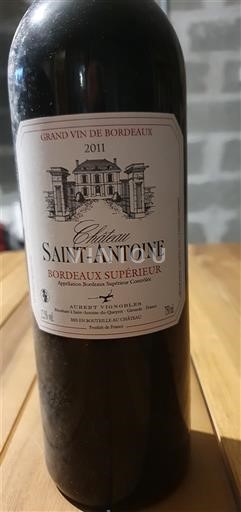 Bordeaux Bordeaux Supérieur Château Saint-Antoine 2011