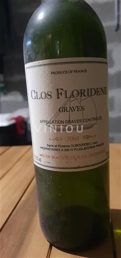 Bordeaux Graves Clos Floridène 2001