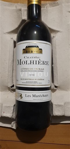 Sydvestfrankrig Côtes-de-Duras Château Molhière Les Maréchaux 2004