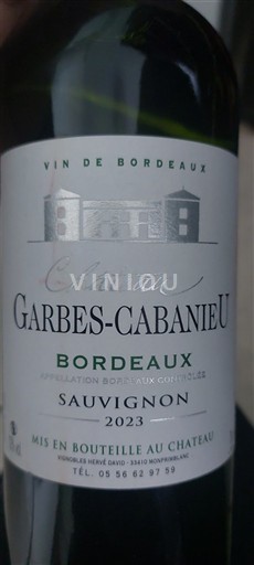 Bordeaux Château Garbes-Cabanieu Sauvignon 2023