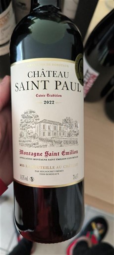 Bordeaux Montagne-Saint-Émilion Château Saint Paul Tradition 2022