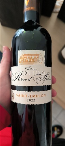 Bordeaux Saint-Émilion Château La Rose d'Arthus 2022