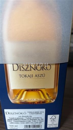 Tokaj Ikke specificeret Disznóko Aszu 5 Puttonyos 2014