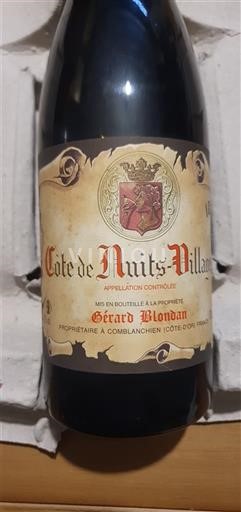 Bourgogne Côte de nuits villages Gérard Blondan 2018