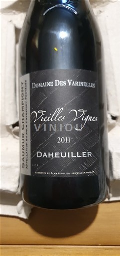 Loiren laakso Saumur-champigny Domaine S Varinelles Vieilles Vignes 2011