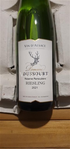 Vine Blanc sec Réserve Particulière Domaine Ssourt 2021 Frankrig Alsace Ikke specificeret AOC