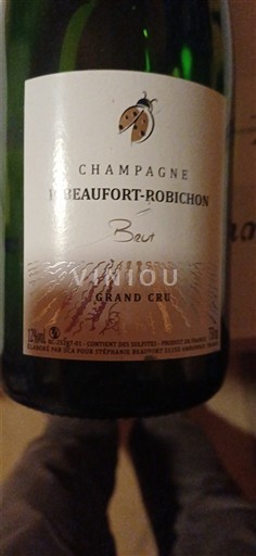 Champaña Champán Grand Cru Beaufort-Robichon Sin añada