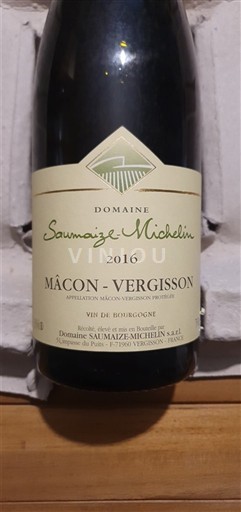 Rượu vang Blanc sec Domaine Saumaize-Michelin 2016 Pháp Bourgogne Mâcon và Mâcon-villages AOC