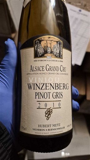 Alzacija Alsace Grand Cru Grand Cru Hubert Metz Winzenberg Pinot Gris 2010