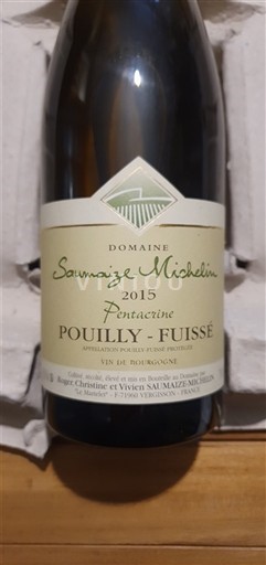 Burgundy Pouilly-Fuissé Domaine Saumaize-Michelin Pentacrine 2015