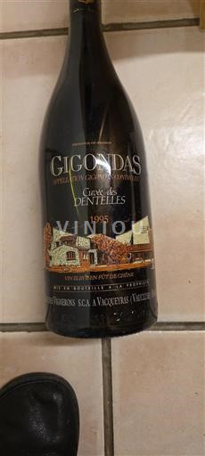 Rhône-dalen Gigondas Cave des Vignerons de Vacqueyras des Dentelles 1995