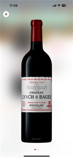 Vine Rouge sec Grand Vin Château Lynch-Bages 2024 Frankrig Bordeaux Pauillac AOC
