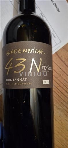 Sudoeste Madiran Château Peyros Greenwich 43N 2016