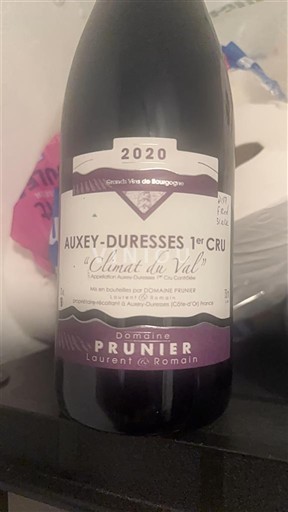 Bourgondië Auxey-Duresses Premier Cru Domaine Prunier Climat du Val 2020
