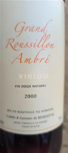 Roussillon Không được chỉ định Colette & Gennaro de Benedittis Grand Roussillon Ambré 2000