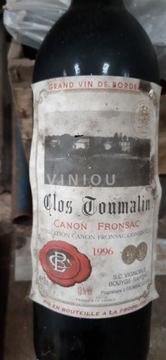 Bordeaux Canon-Fronsac Clos Tourmalin 1996