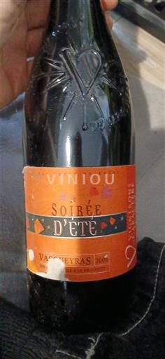 Rhônedalen Vacqueyras Vignerons de Caractère Soirée d'été 2006