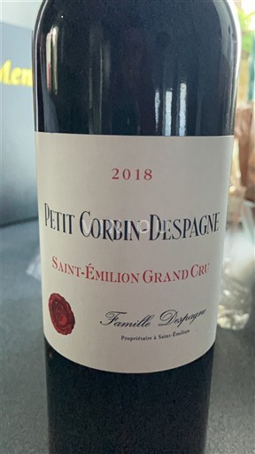Burdeos Saint-Émilion Gran Cru Grand Cru Petit Corbin-Despagne 2018
