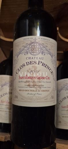 Bordeaux Saint-Émilion Grand Cru Grand Cru Château Clos des Princes 2001