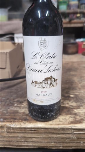 Bordéus Margaux Château Prieuré-Lichine Le Cloître 1999