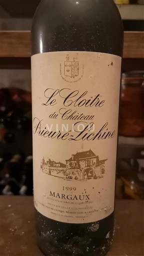 Bordeaux Margaux Château Prieuré-Lichine Le Cloître 1999