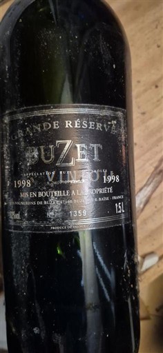 Sydväst Buzet Vignerons de Buzet Grande Réserve 1998