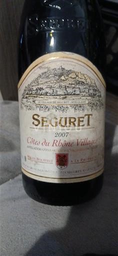 Rhônedalen Ospecificerad Séguret 2007