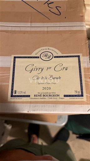 Burgundy Unspecified Premier Cru René Bourgeon Clos de la Baroude 2020