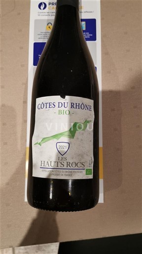Rhônen laakso Côtes-du-rhône Les Hauts Rocs 2021