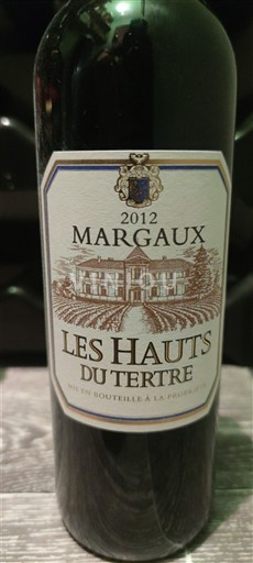 Bordeaux Margaux Château Tertre Les Hauts du Tertre 2012