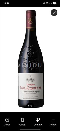 Rona dolina Châteauneuf-du-Pape Domaine Font de Courtedune 2023
