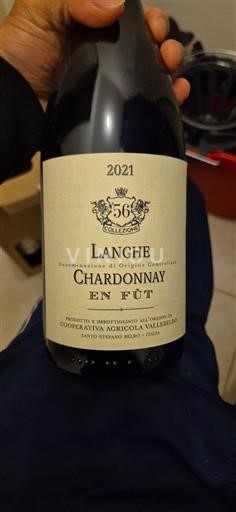 Piedmont Wines Langhe Cooperativa Agricola Valli Unite del 56 Chardonnay En Fût 2021