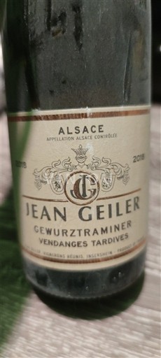 Alsácia Vendanges Tardives Jean Geiler Gewurztraminer Vendanges Tardives 2018