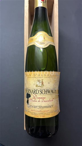 Alsace Gewurztraminer Bernard Schwach Domaine Moulin de Dusenbach 1999
