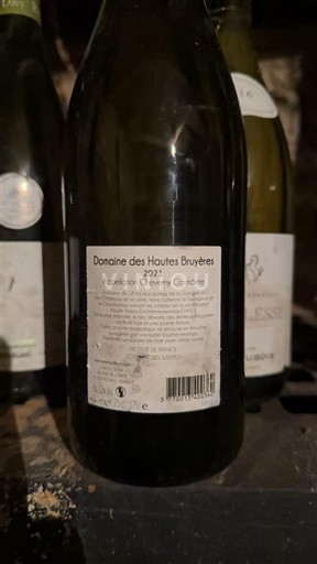 Loiren laakso Cheverny Domaine S Hautes Bruyères 2021