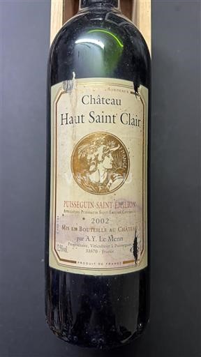 Bordeaux Puisseguin-saint-émilion Château Haut Saint Clair 2002