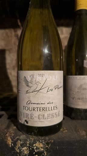 Vina Blanc sec Les Plumes Domaine S Tourterelles 2021 Francija Burgundija Viré-clessé AOC