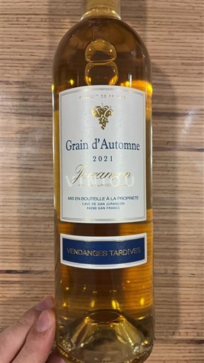 Sudoeste Jurançon Grain d'Automne Vendanges Tardives 2021