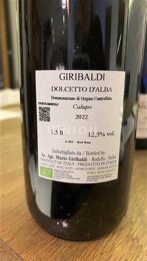 Piëmont Dolcetto d'Alba Giribaldi Culpo 2022