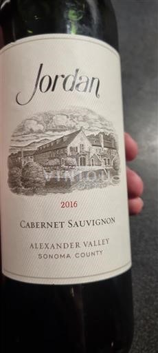Vùng trồng nho được cấp phép California Thung lũng Alexander Jordan Cabernet Sauvignon 2016