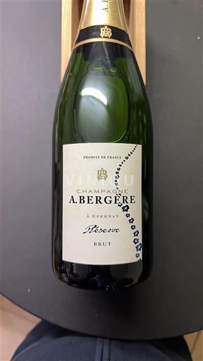 Champaña Champán A. Bergère Réserve Sin añada