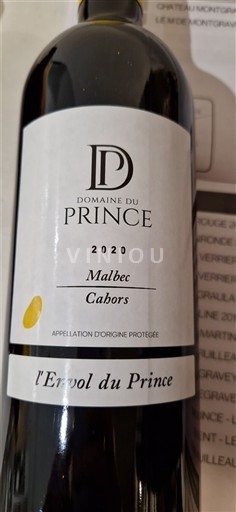 Sud-Ovest Cahors Domaine Prince l'Envol du Prince 2020