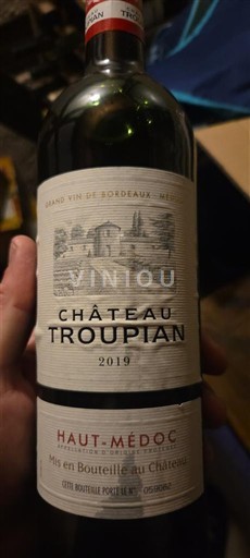 Bordeaux Haut-Médoc Château Troupian 2019