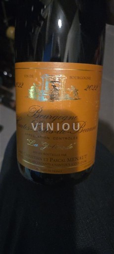 Vinos Rouge sec La Garenne Domaine Christian et Pascal Meunault 2022 Francia Borgoña Hautes Côtes de Beaune AOC