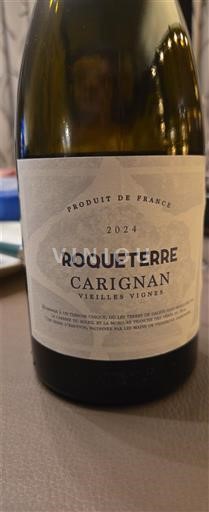 Languedoc a Roussillon Pays d'Oc Roqueterre Carignan Vieilles Vignes 2024