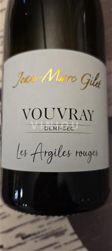 Wijnen Blanc demi-sec Les Argiles rouges Jean-Marc Gilet 2024 Frankrijk Loirevallei Vouvray AOC