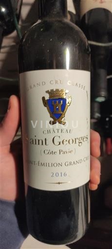 Bordeaux Saint-Émilion Grand Cru Grand Cru Château Saint Georges (Côte Pavie) 2016