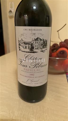 Bordeaux Pauillac Cru Bourgeois Château Tour Pibran 1992
